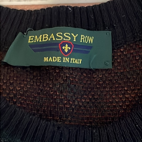 Embassy Row Multicolor Italian Wool Sweater X-XL - Picture 2 of 7